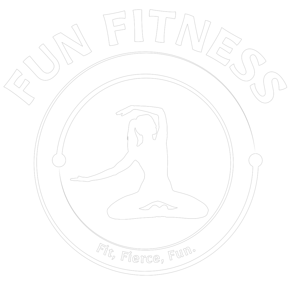 fun fitness logo transparent white